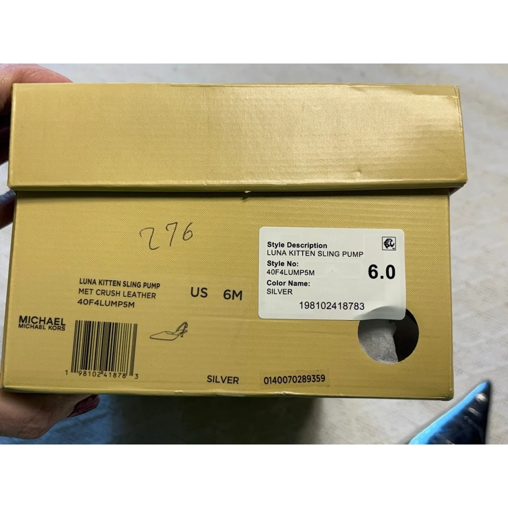 NIB Michael Michael Kors Metallic Silver 